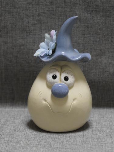 Wichtel hellblau, blaue Blume (1)