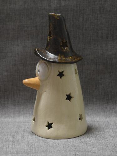 Schneemann-Windlicht (ohne Leuchtmittel) (41) – zweite Ansicht