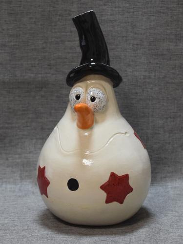 Schneemann rote Sterne