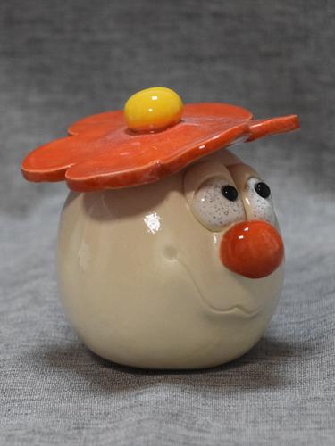 Blumenwichtel orange – zweite Ansicht